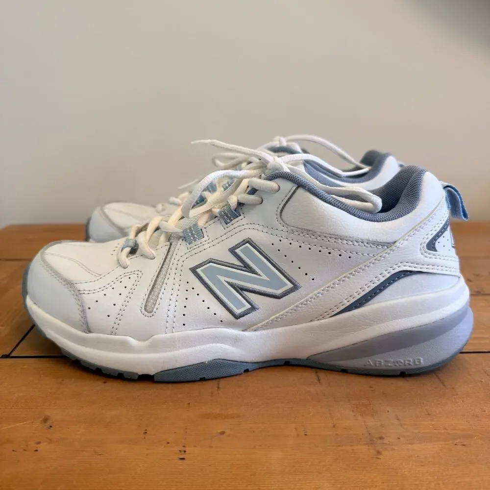 New Balance 608v5 Women's Casual Comfort Cross Trainer - White/Light Blue SZ 9.5